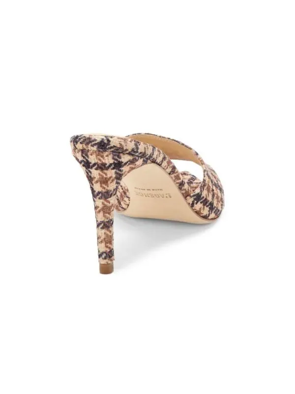 L'AGENCE Lolita Houndstooth Heel Mules