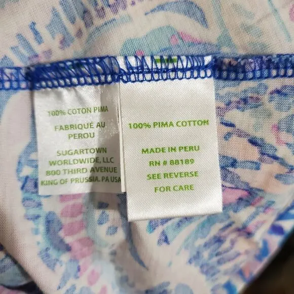 Lilly Pulitzer Billie Pima Cotton Ruffle Halter Dress Size Small