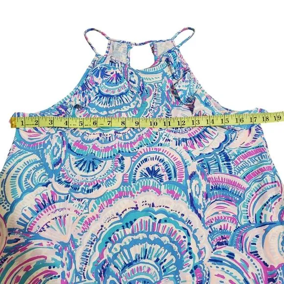 Lilly Pulitzer Billie Pima Cotton Ruffle Halter Dress Size Small