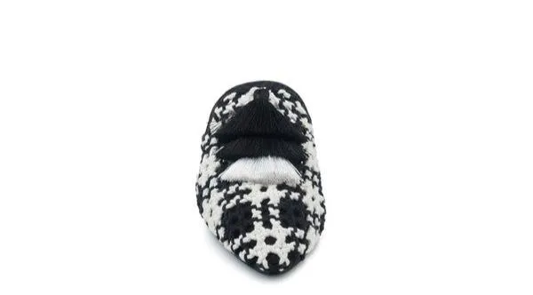 London Rag MARIANA WOVEN FLAT MULES WITH TASSELS