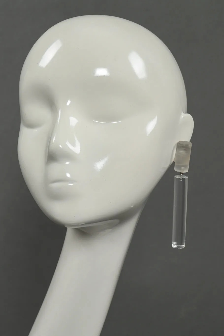 Lucite Barrel Drop Earrings