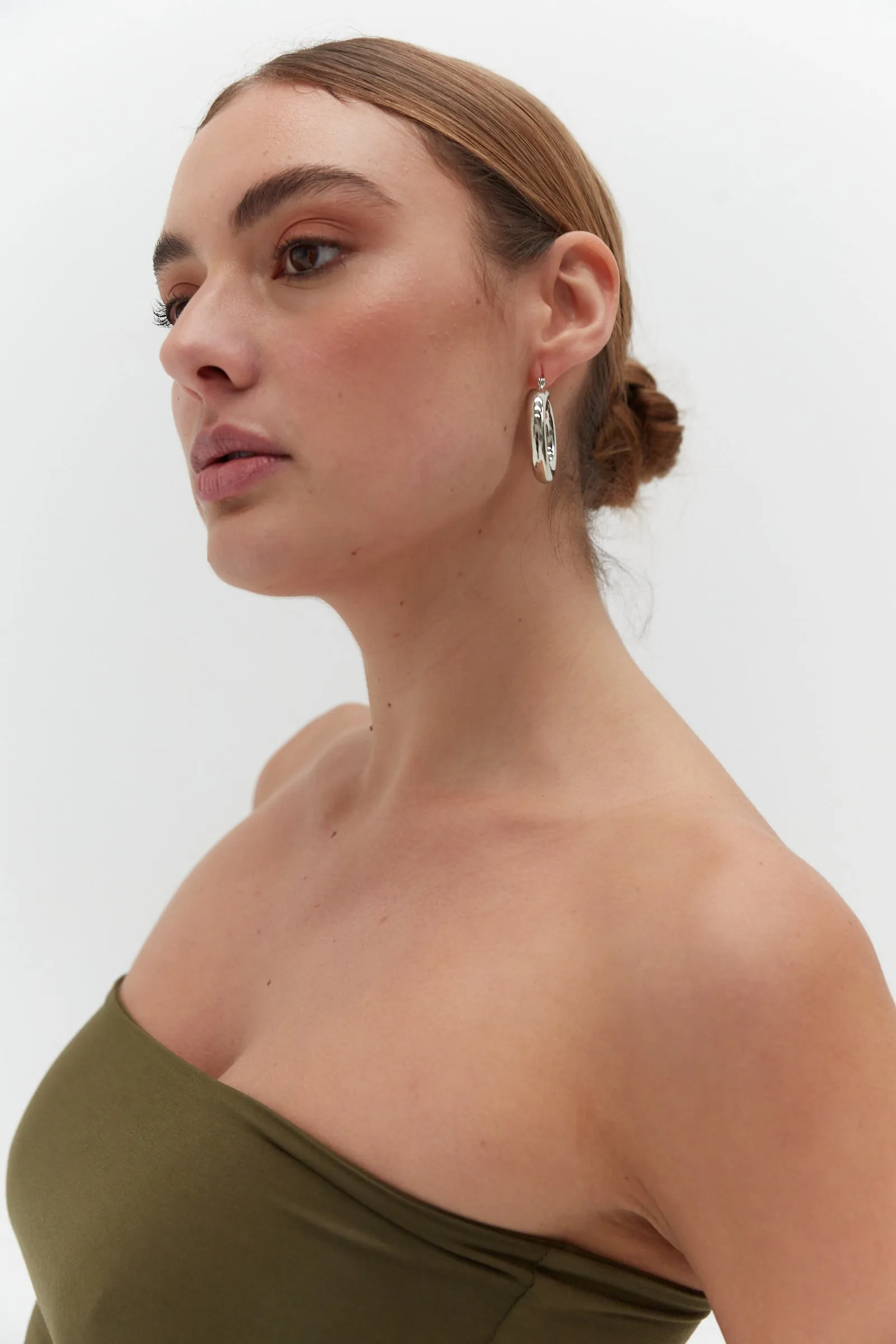 Medium Hoop Earrings - Silver