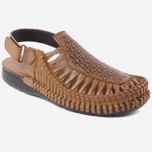 Men "HARDY" Leather Adjustable Sticky Straps Sandals