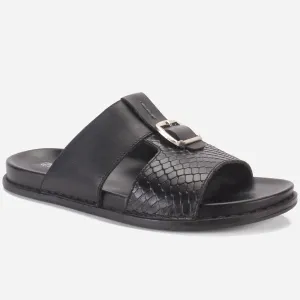 Men "KITZ" Leather Open Toe Summer Slippers