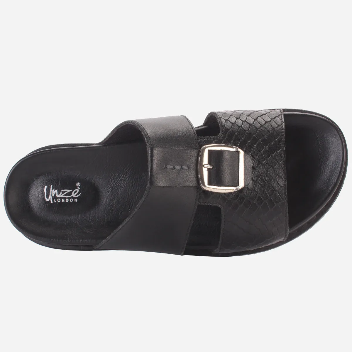 Men "KITZ" Leather Open Toe Summer Slippers