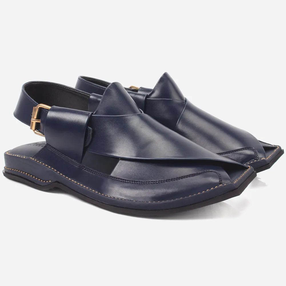 Mens "FARID" Leather Buckled Peshawari Sandals