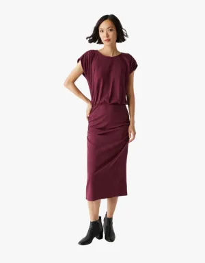 Michael Stars Pippa Midi Dress in Beetroot