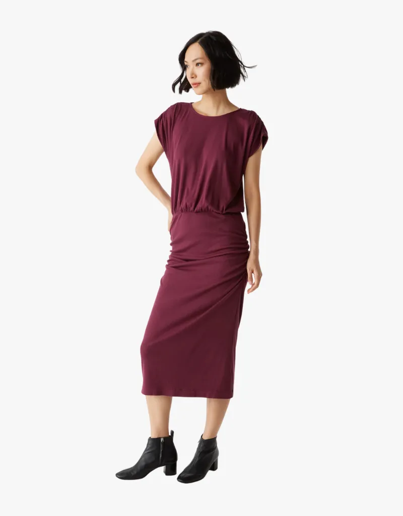 Michael Stars Pippa Midi Dress in Beetroot