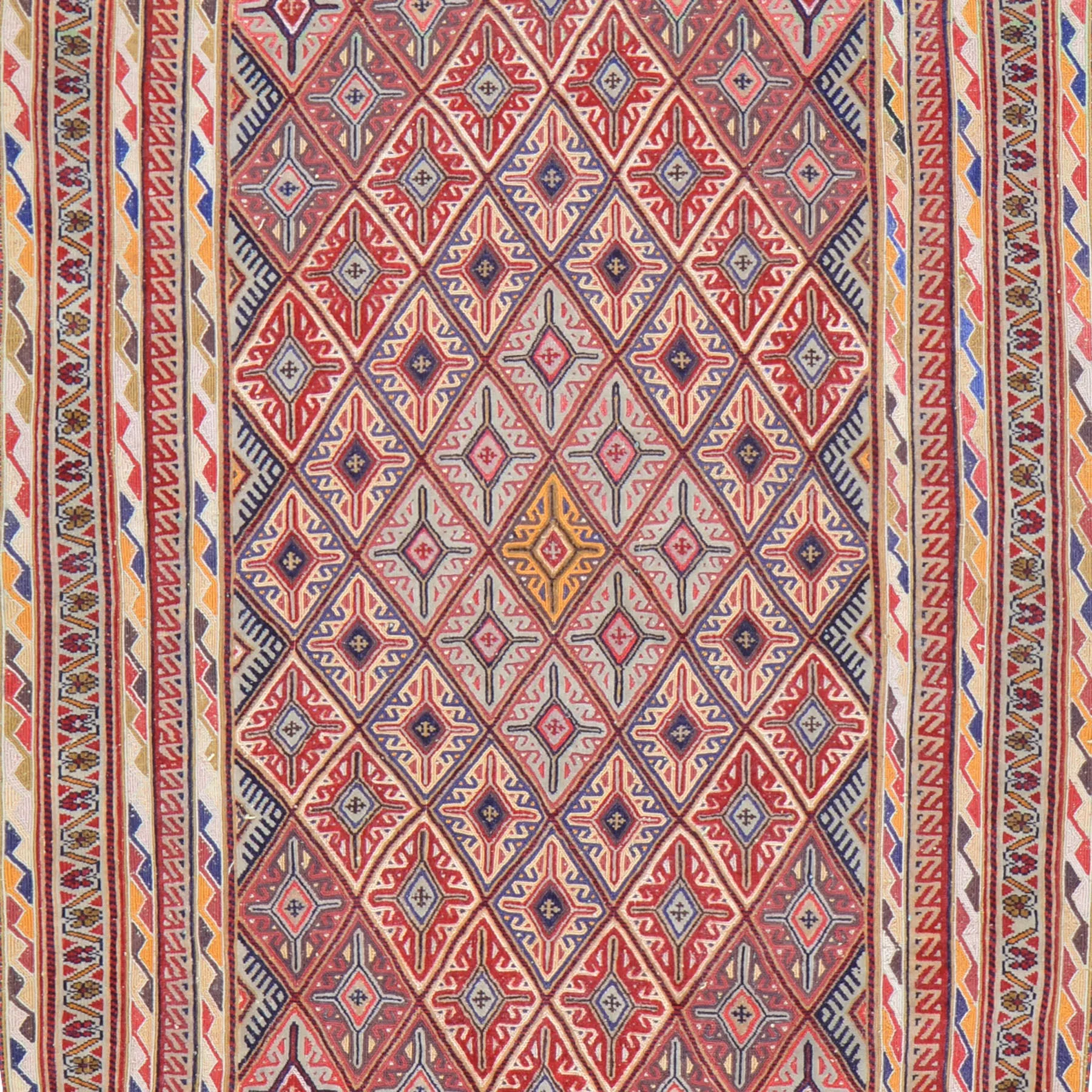 Multi-Weave Tribal Mashwani Sumak Handmade Geometric Design Rug (Size 2.10 X 4.0) Cwral-10116