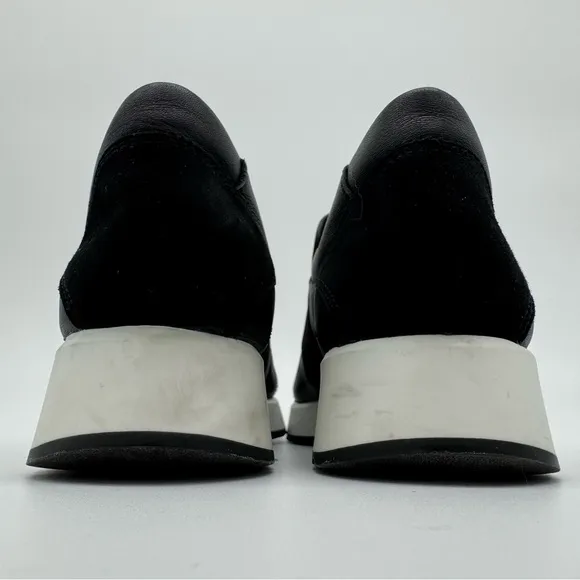 Munro Laurel Black Leather Slip On Sneaker Size 7.5 N