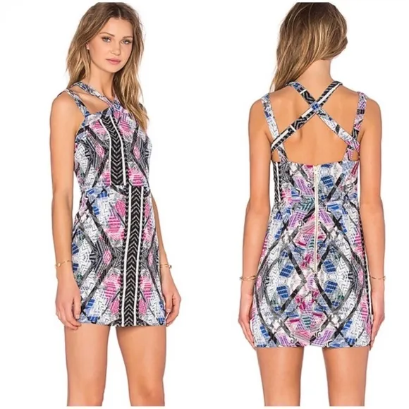 NBD X The Naven Twins Electra Tribal Strappy Dress