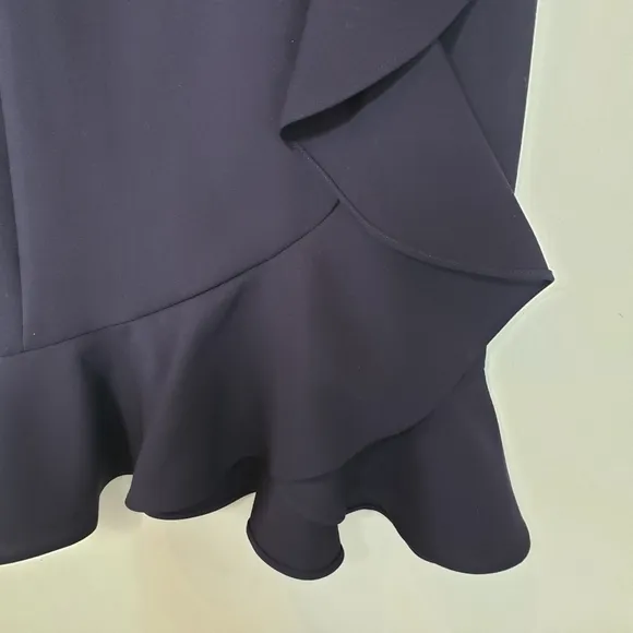 NEW Likely Laverna Ruffle Mini Dress Navy Blue Strappy 12 Cocktail NWT
