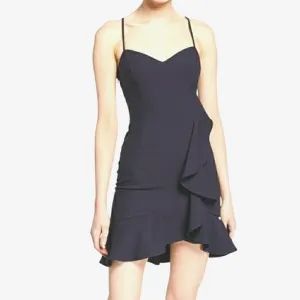 NEW Likely Laverna Ruffle Mini Dress Navy Blue Strappy 12 Cocktail NWT