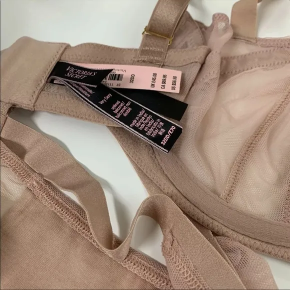 NEW Victorias Secret Bra Panty Set 32DD Unlined Balconet XL Strappy Bikini #125