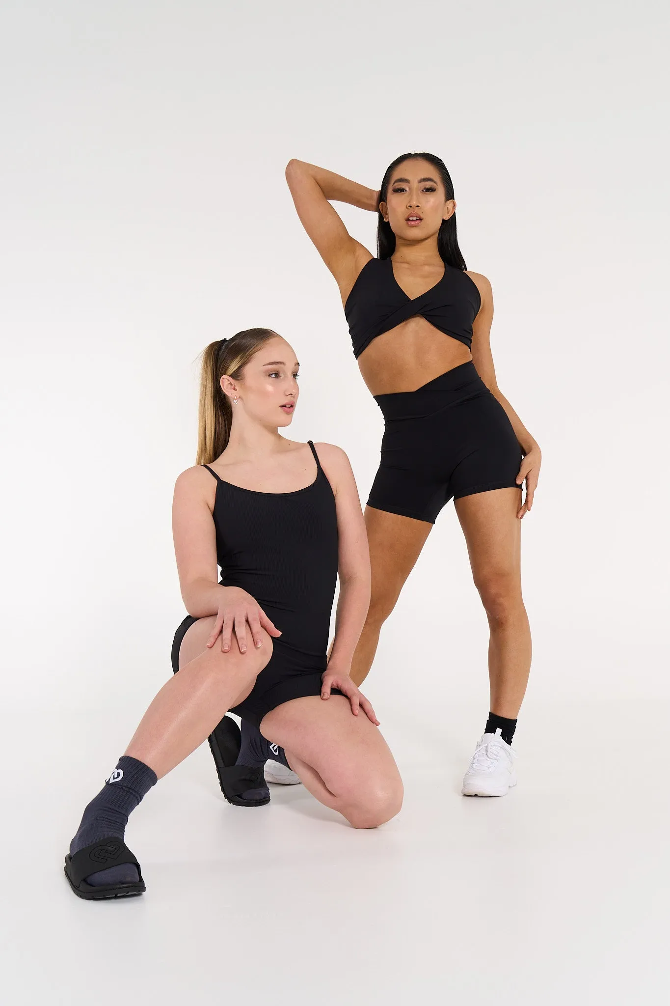 Noir Black Ribbed Bodysuit