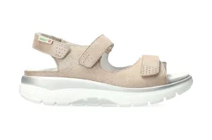 'Norine' women's wide fit (H) rolling walking sandal - beige