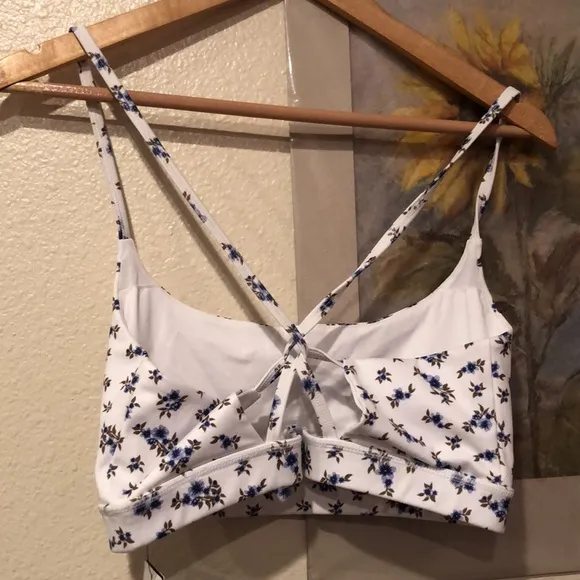 NWT Glyder Tri-Back Bra: Ditsy Floral