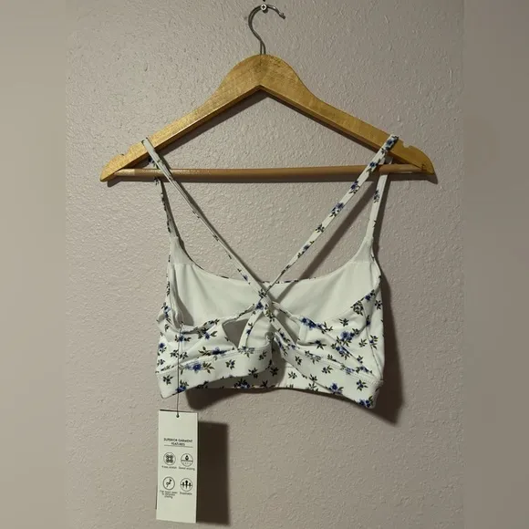 NWT Glyder Tri-Back Bra: Ditsy Floral