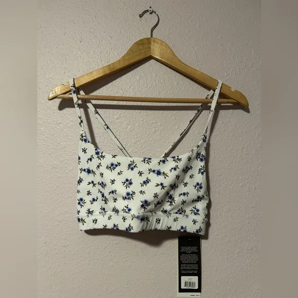 NWT Glyder Tri-Back Bra: Ditsy Floral