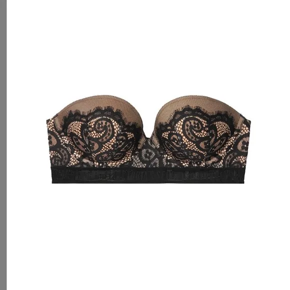 NWT VERY SEXY Strapless Bra Black
