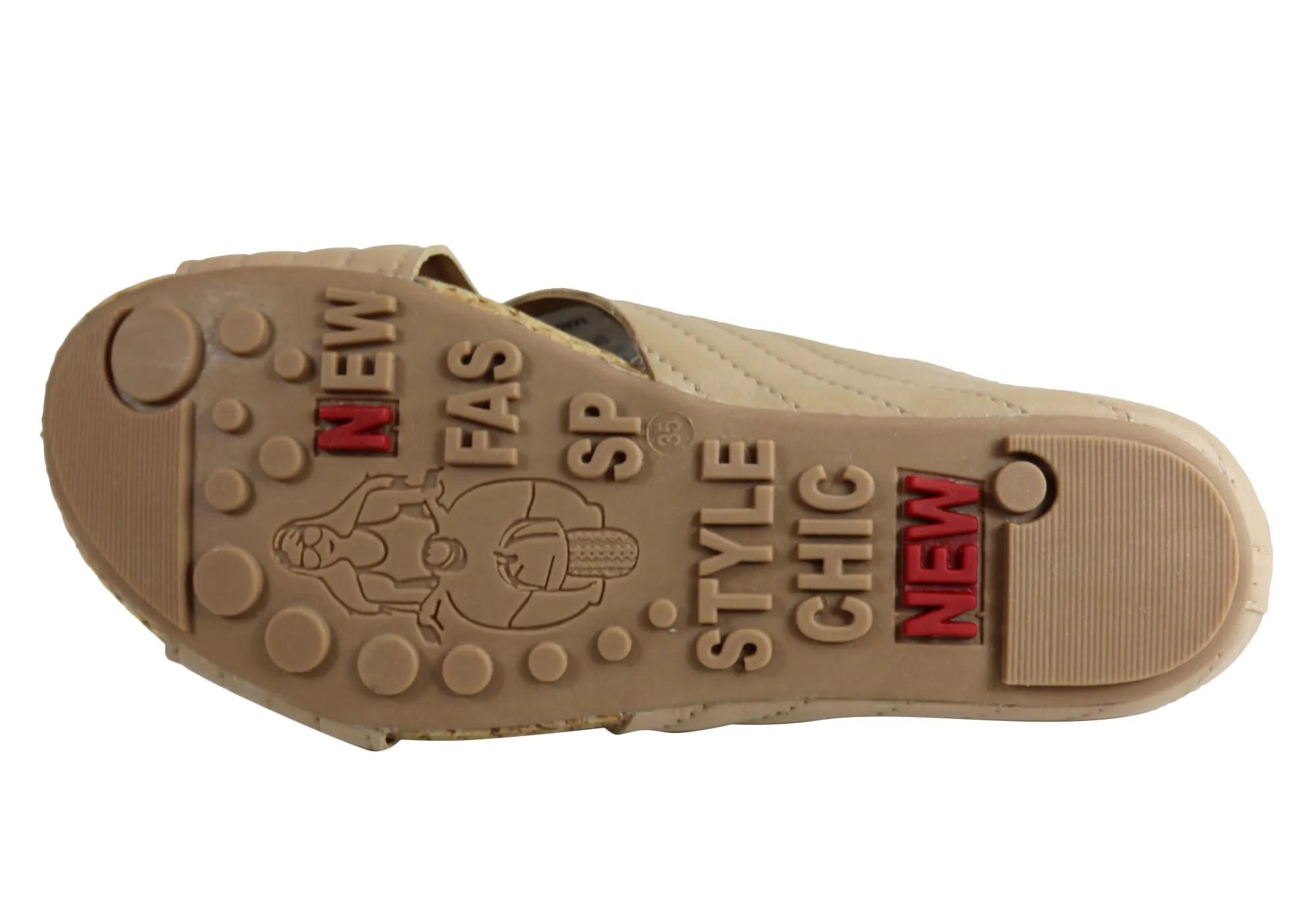 Orcade Dorena Womens Comfort Leather Slides Sandals Made In Brazil