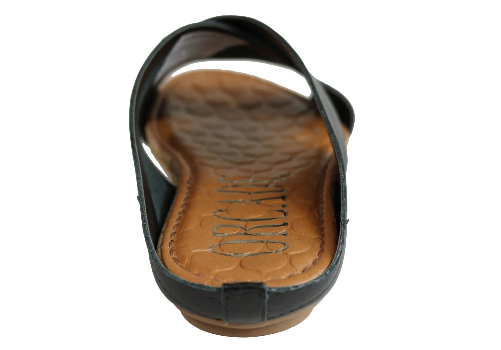 Orcade Dorena Womens Comfort Leather Slides Sandals Made In Brazil