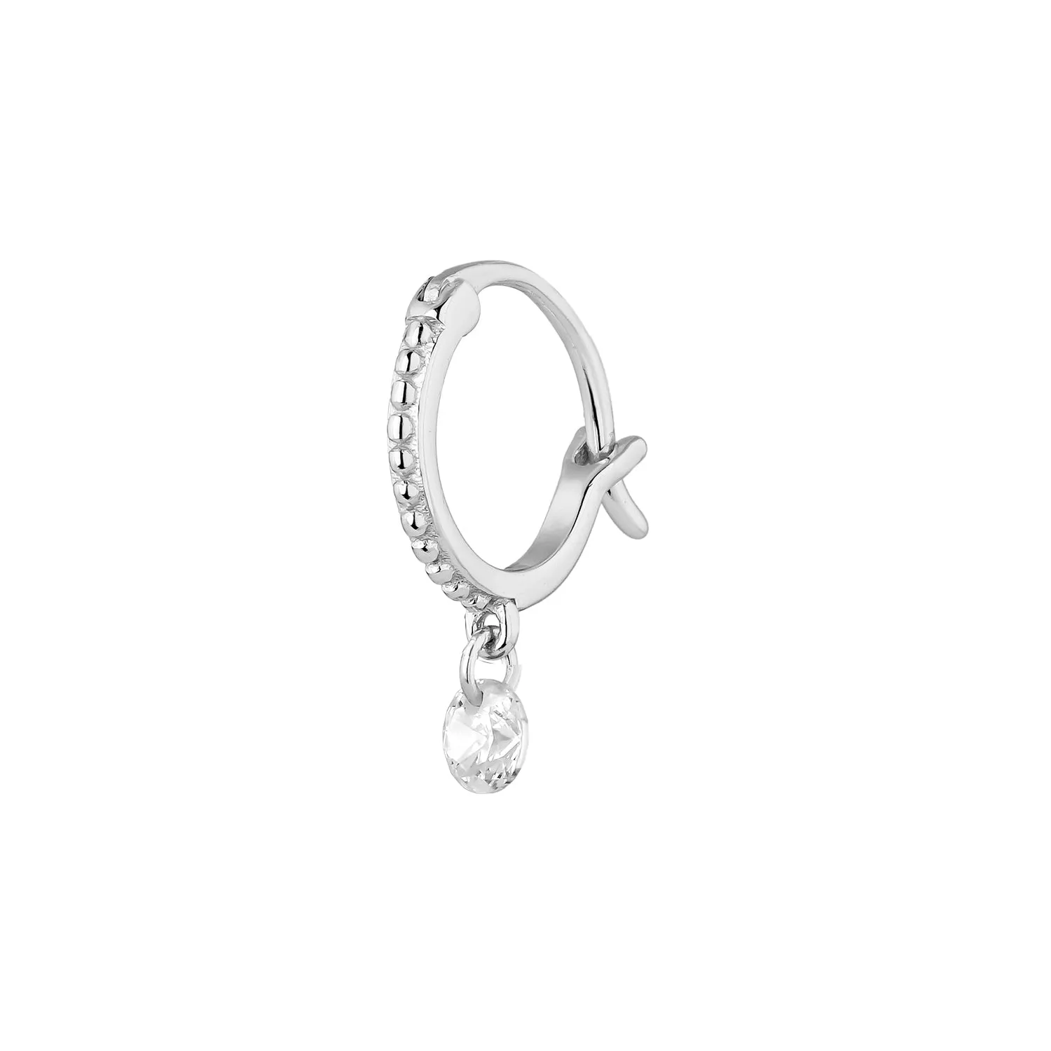 PENDIENTE PIERCING ARO DE PLATA CHIC-W