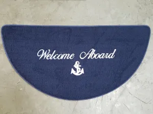 Personalized 18" X 36" "Welcome Aboard" Half Moon Mat