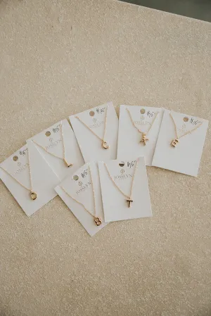 Personalized Bubble Initial Necklace-Gold