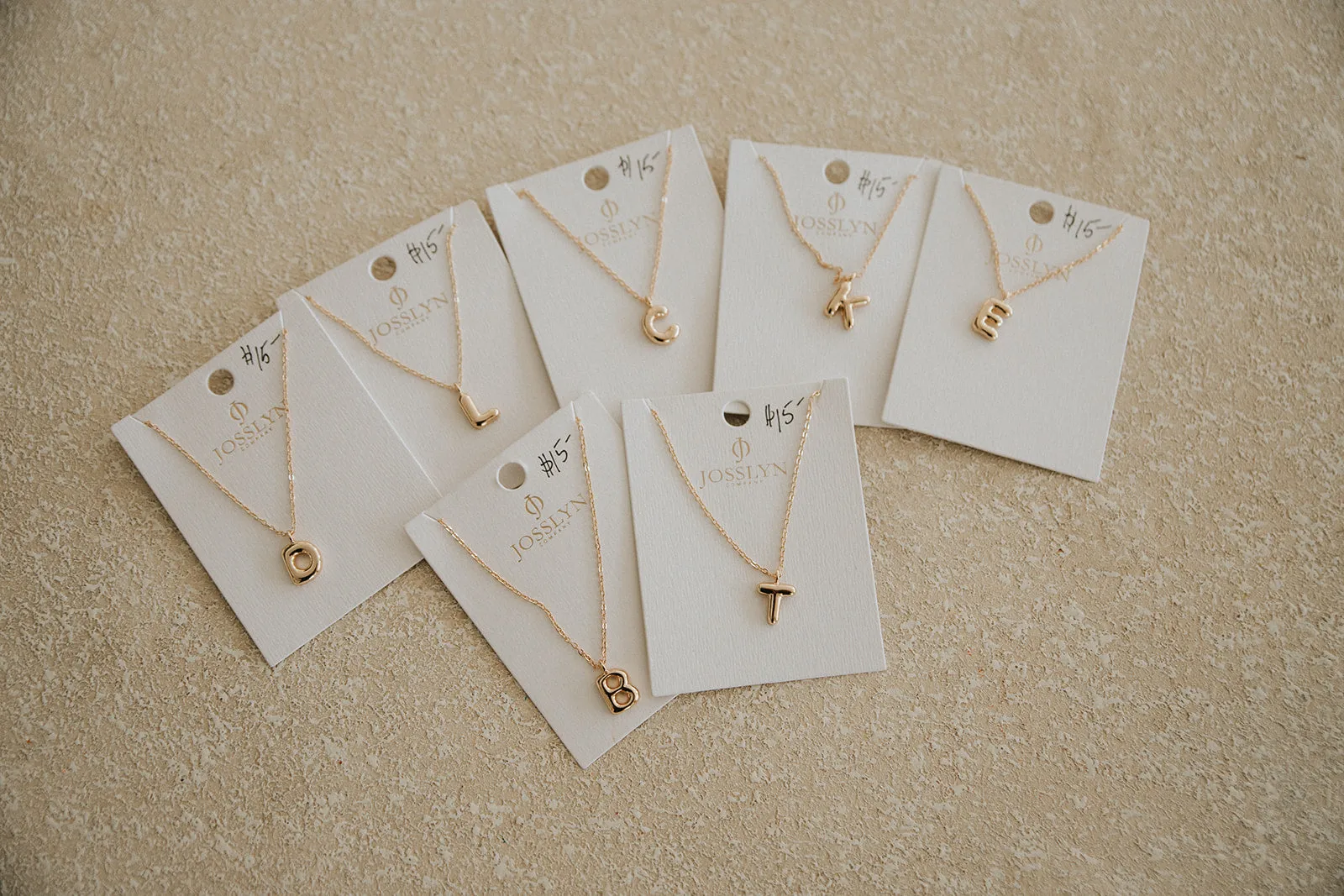 Personalized Bubble Initial Necklace-Gold