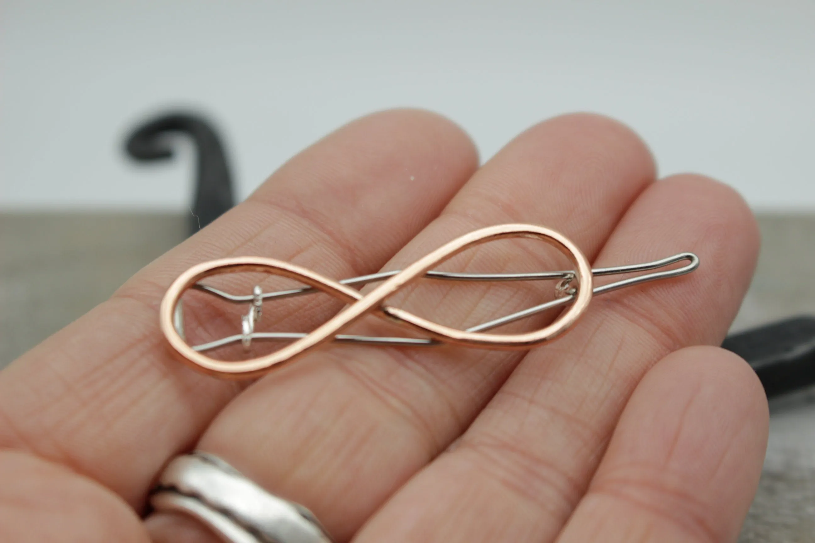 Petite copper barrette