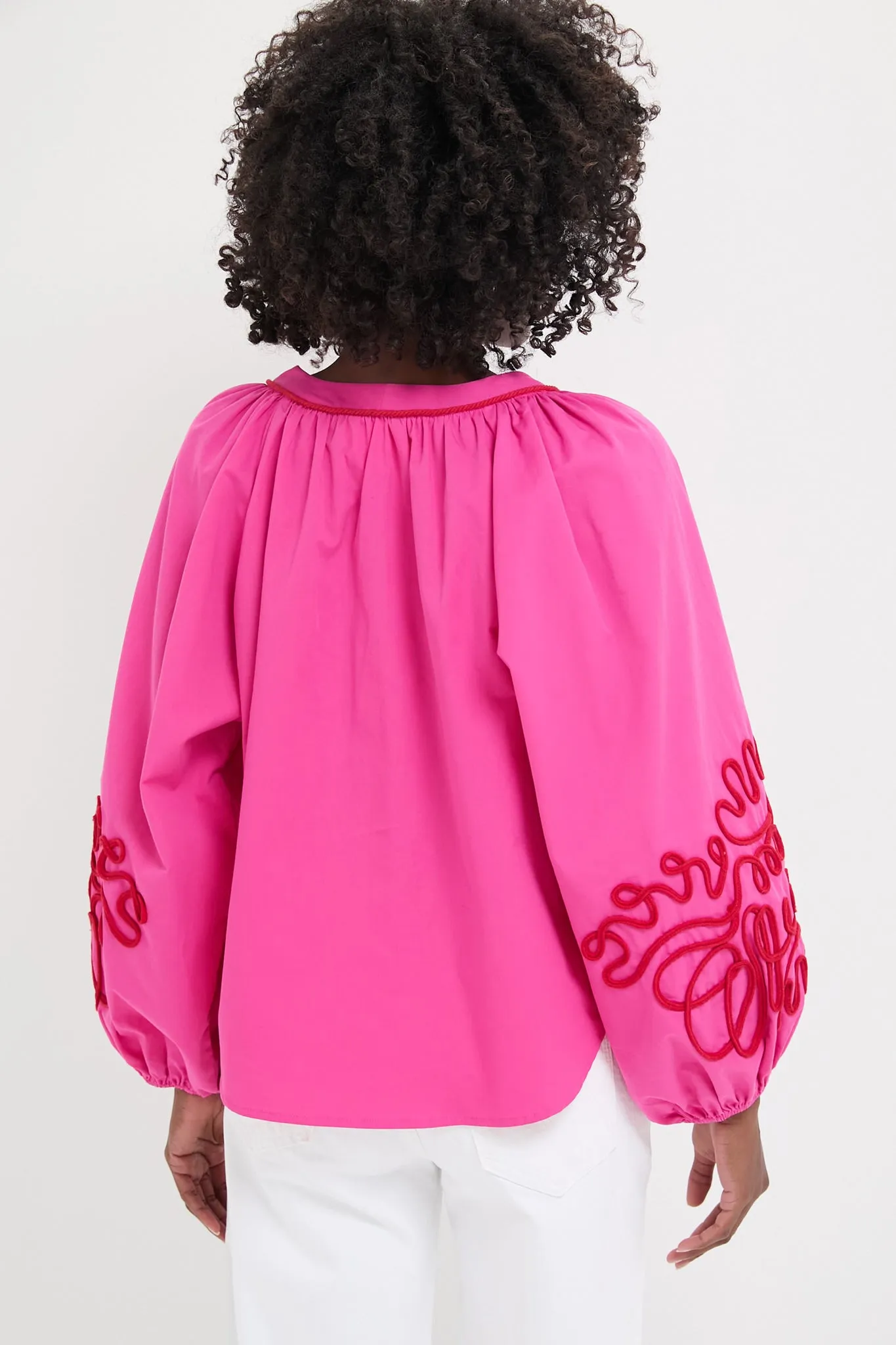 Pink & Red Soutache Stella Blouse