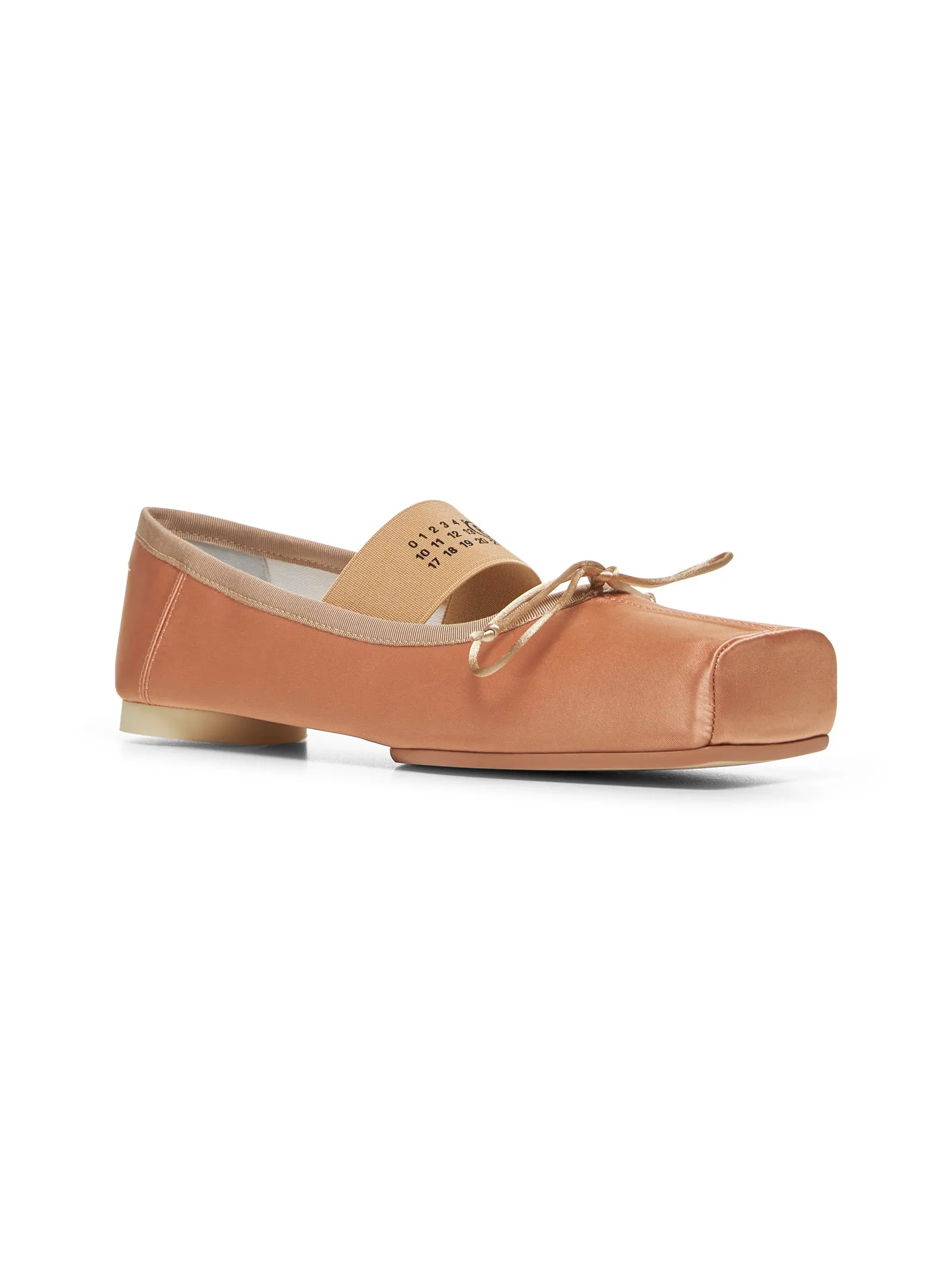 Pink satin ballet flats