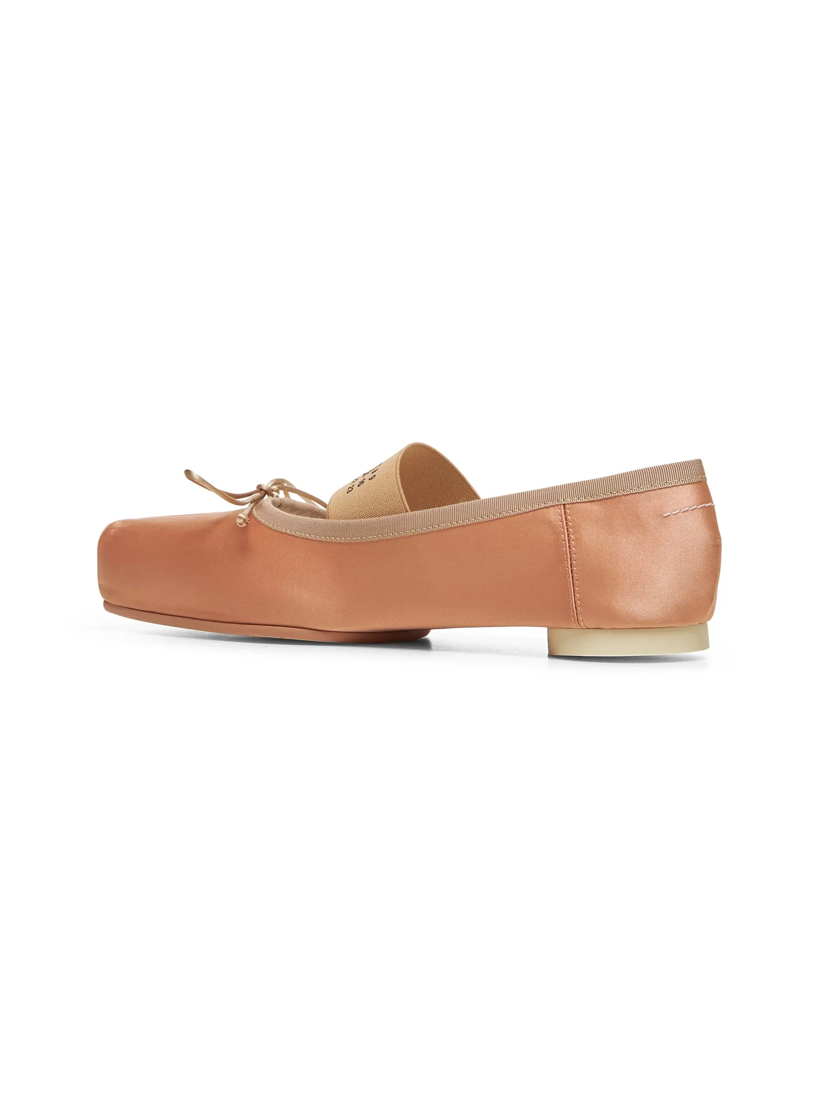 Pink satin ballet flats