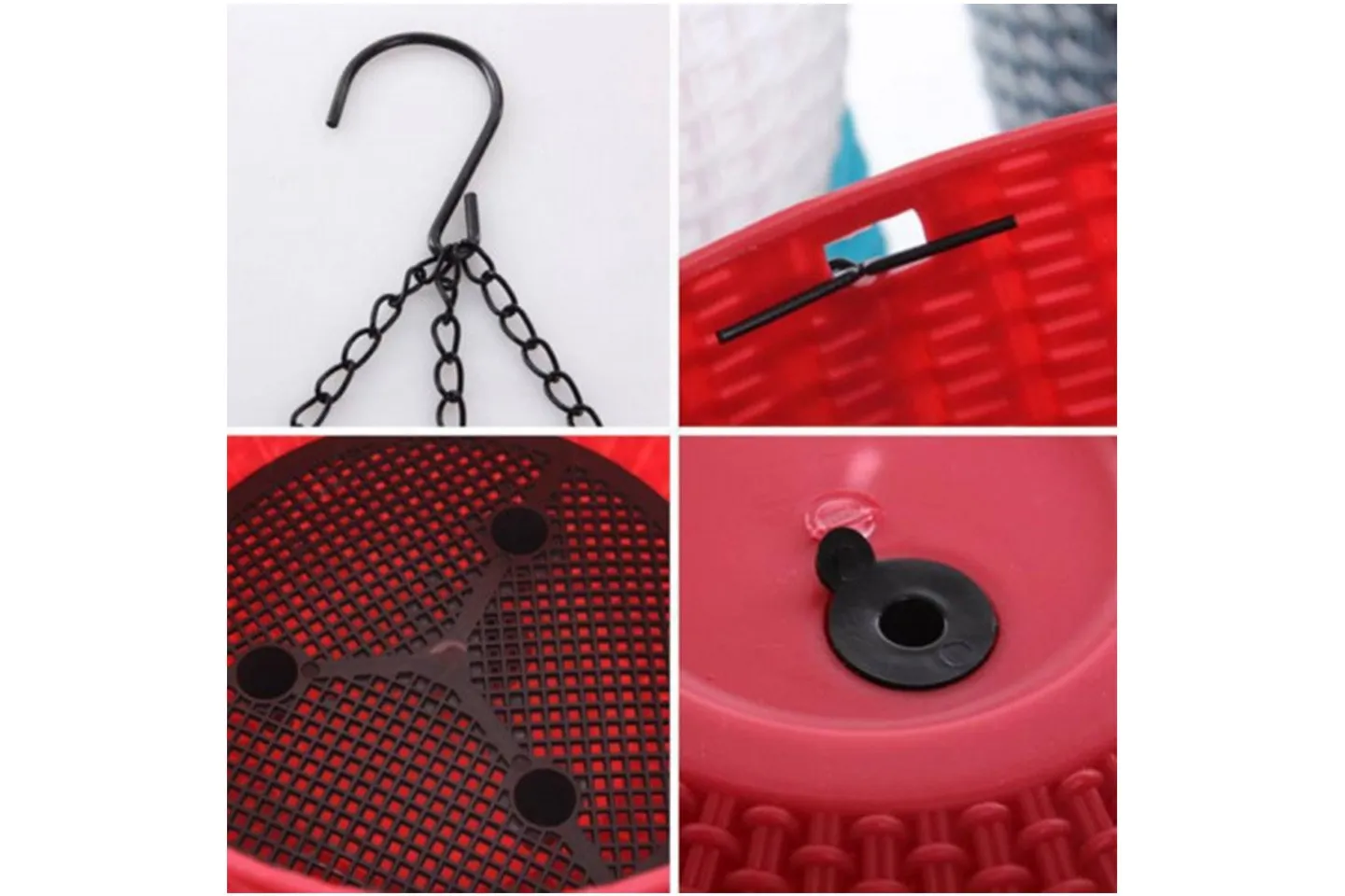Plastic Self Watering Hanging Planter Basket Garden Flower Plant Hanger for Indoor Outdoor Use