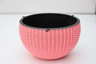 Plastic Self Watering Hanging Planter Basket Garden Flower Plant Hanger for Indoor Outdoor Use