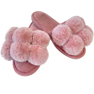 POM POM SLIPPERS - Pink