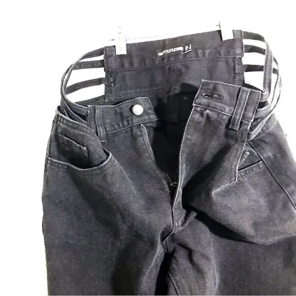 PrettyLittleThing NWT Cut-Out Strappy Jeans Size 4