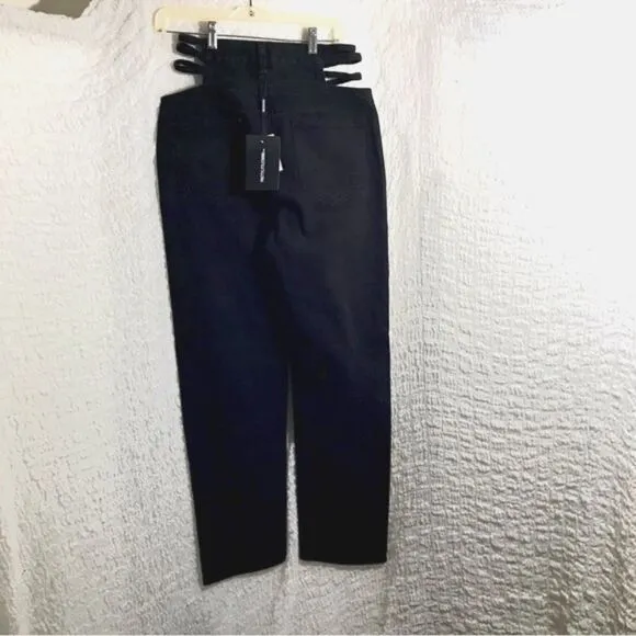 PrettyLittleThing NWT Cut-Out Strappy Jeans Size 4