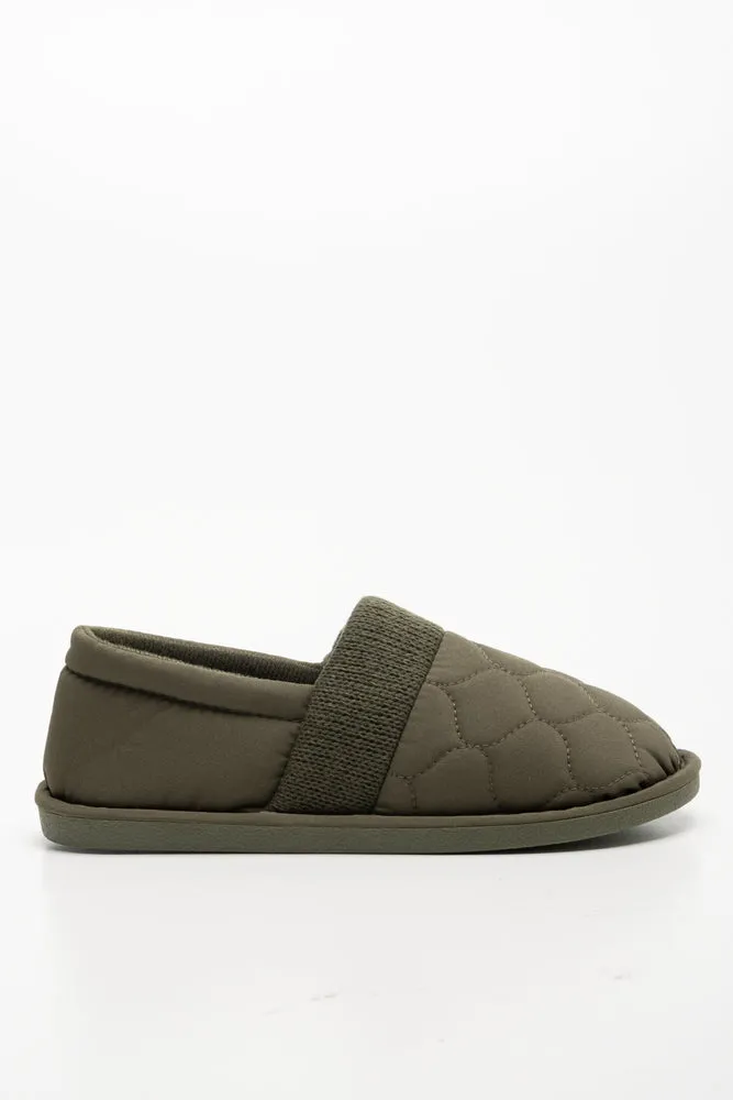 Quilted Slippers Green