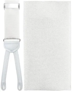 "Trapani" White Suspenders