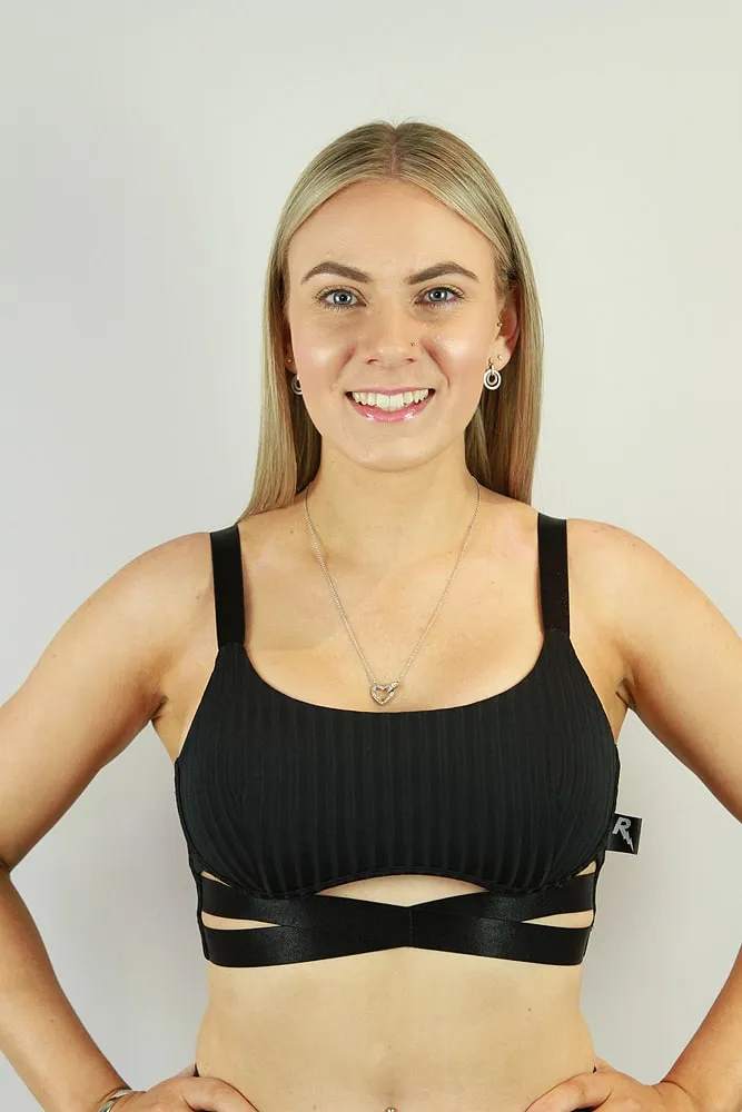 Rarr Crystal Strappy Bra – Garnet