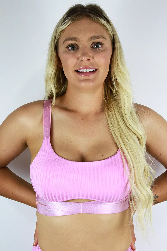 Rarr Crystal Strappy Bra – Garnet