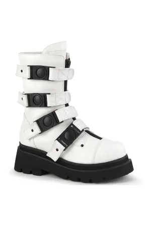 RENEGADE-55 Knee Boot | White Faux Leather