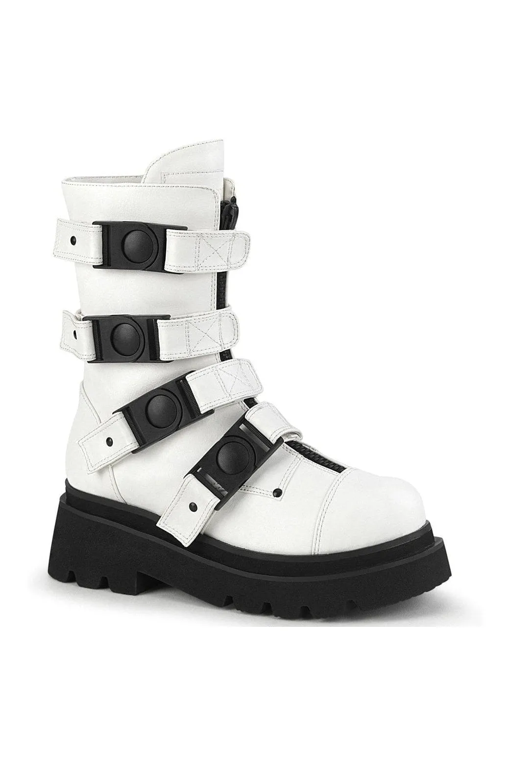 RENEGADE-55 Knee Boot | White Faux Leather