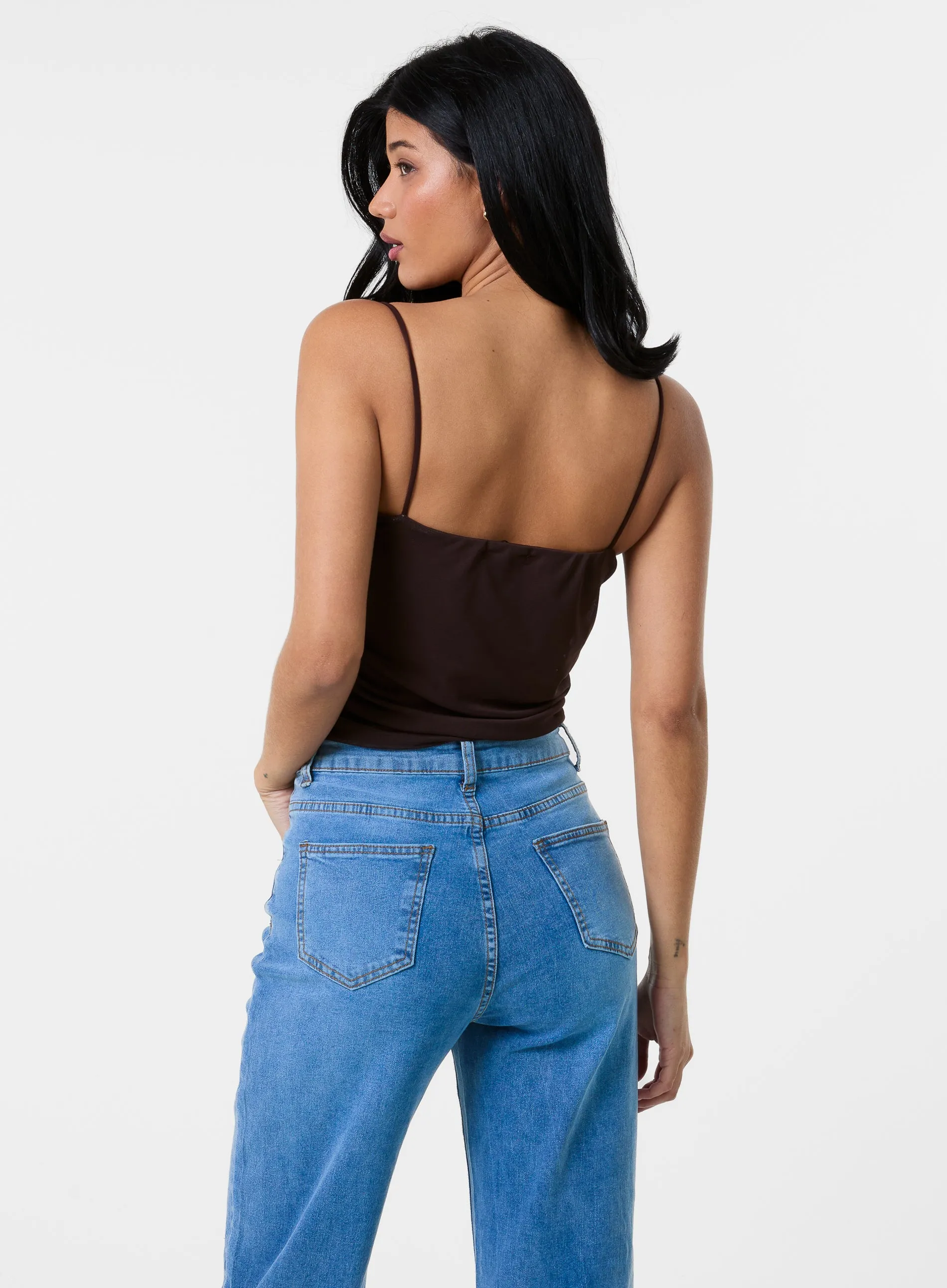 Ruched Mesh Strappy Bodysuit
