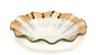 Ruffle Bowl 7 inch Gold