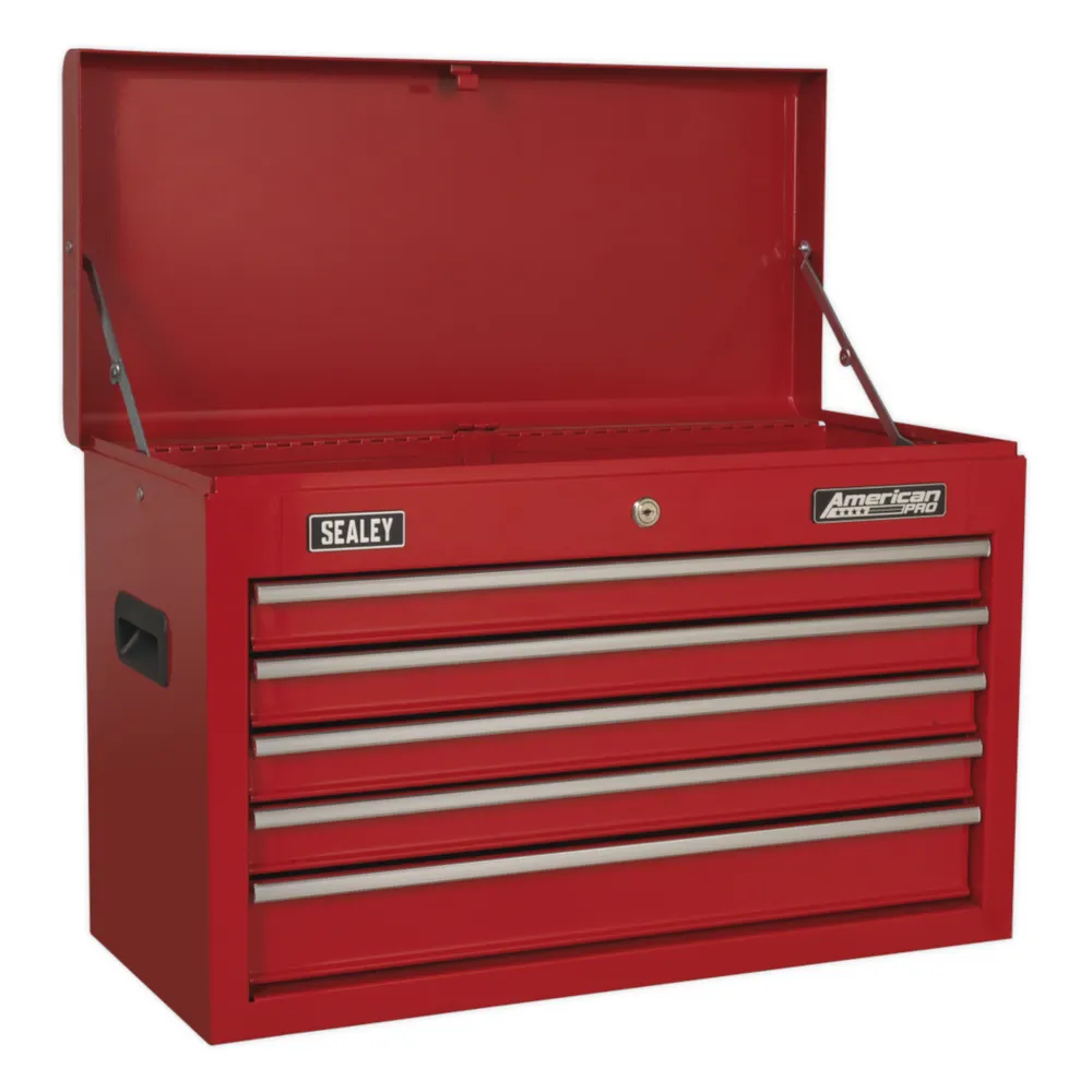 Sealey 5 Drawer Topchest with Ball-Bearing Slides - Red - B
