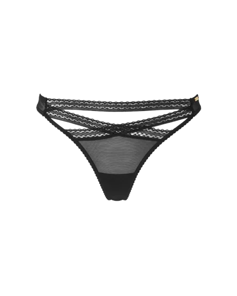 Sheer Seduction Thong - Black -