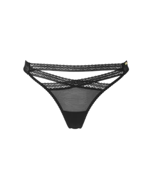 Sheer Seduction Thong - Black -